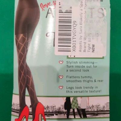 New Spanx Love Your Assets Sara Blakely Shaping Tights Size 4 Black Flip Diamond